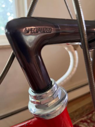 Black Specialized stem, I saw a pic of one of the movie bikes that had this, I think?
