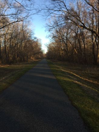 Indian Head Rail Trail empty. 42 F. 