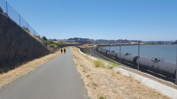 Hercules waterfront, bay trail. Lots of development around a planned transit center.