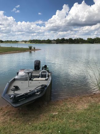 Full lake I can park my boat right in the back yard of my friend’s lake house but since then the lake has dropped significantly. 