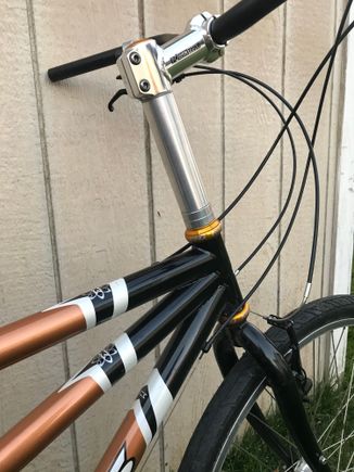 With an orange headset!