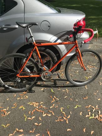 Newly painted gravel bike
