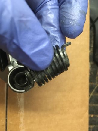 Notice how the right side of the spring tapers, so you can’t insert it incorrectly.