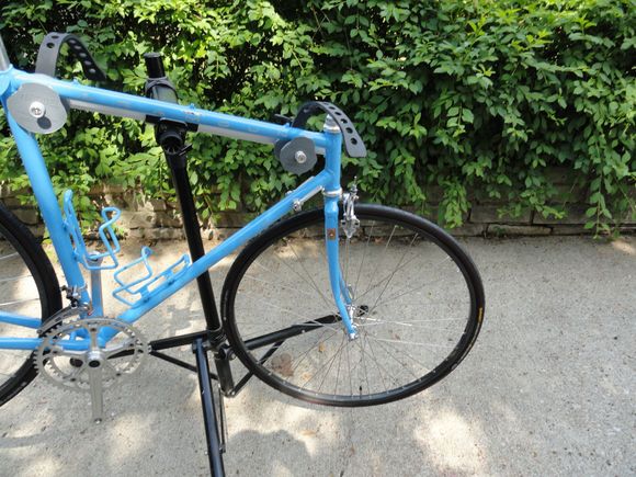 Front wheel installed and checked for clearances.