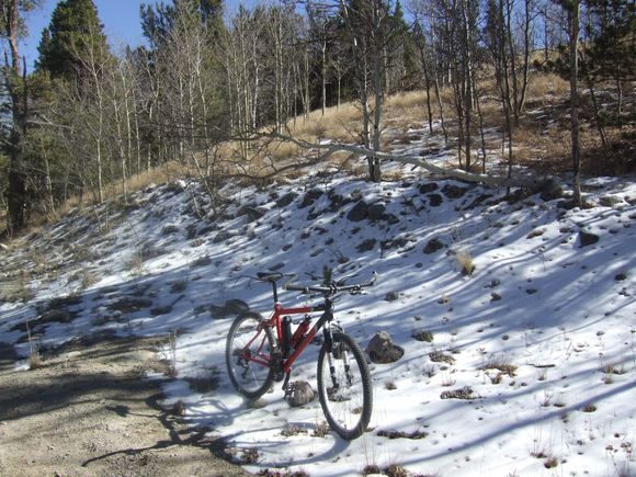 Some snow in places and no leaves so it is really fall.