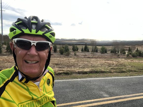 Solar farm in the background.