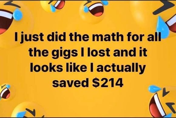Posted on FB by a friend who is a part-time musician.