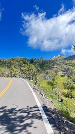 Finally, after about nine miles, the Lick Observatory comes into view.
