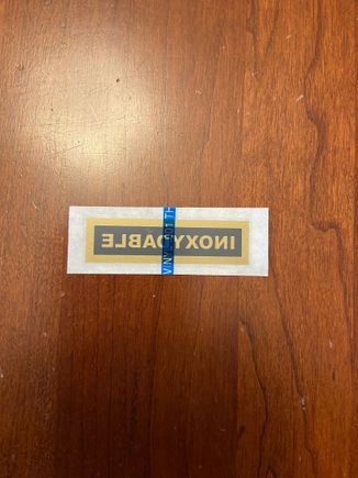 Inoxydable decal $5 shipped in CONUS