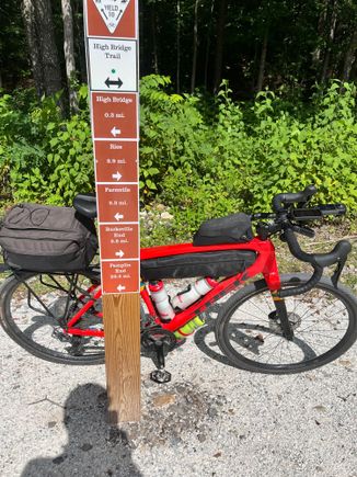 Outside the visitor center new signs. 