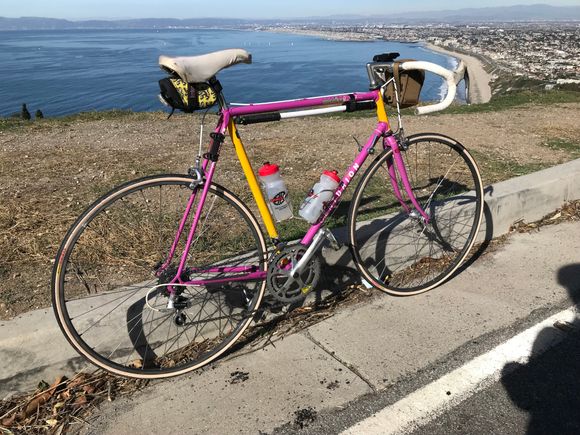 On a 100 mile ride. 