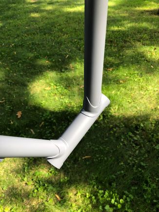 Head tube after second coat of prime