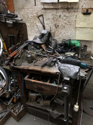 Another workbench in the Singer shop...filing system.  Get it?  