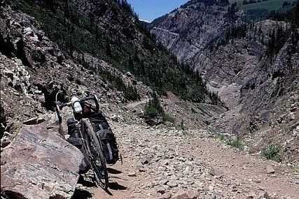My passage ascending Schofield Pass caught by roadside security camera