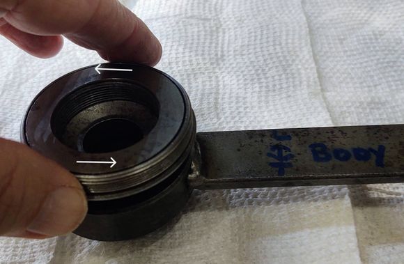 10.  Thread off the Stop from the other side of the tool.  This can be challenging.  It is how I broke my rod.  Thread the body from the tool.