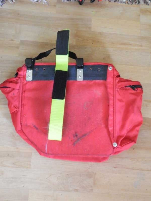 The straps are homemade. With a sewing machine it only took minutes to attach the velcro.