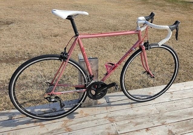 pink bianchi bike