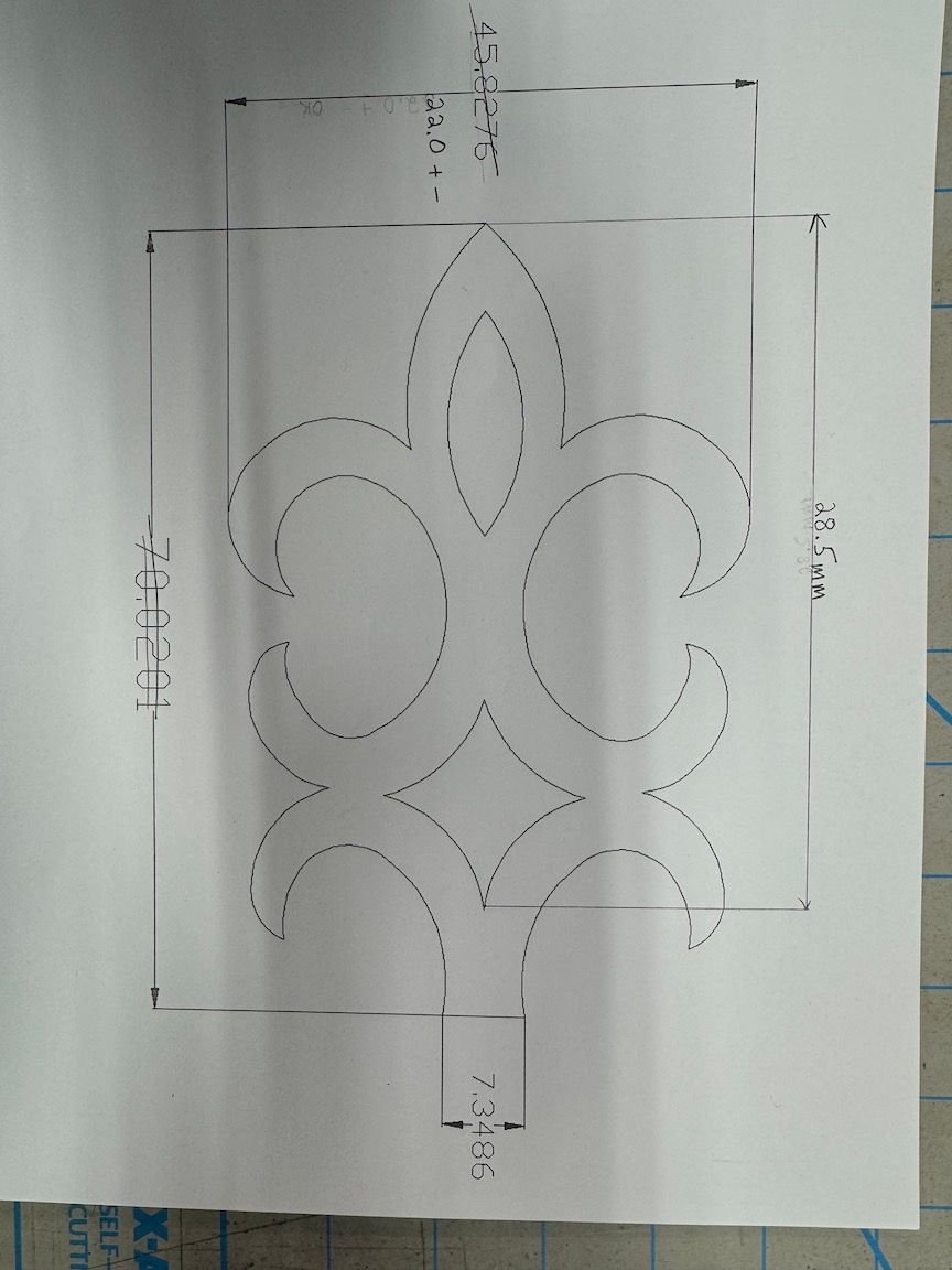at the laser cutting company took my drawings and dimensions and turned them into a CAD drawing