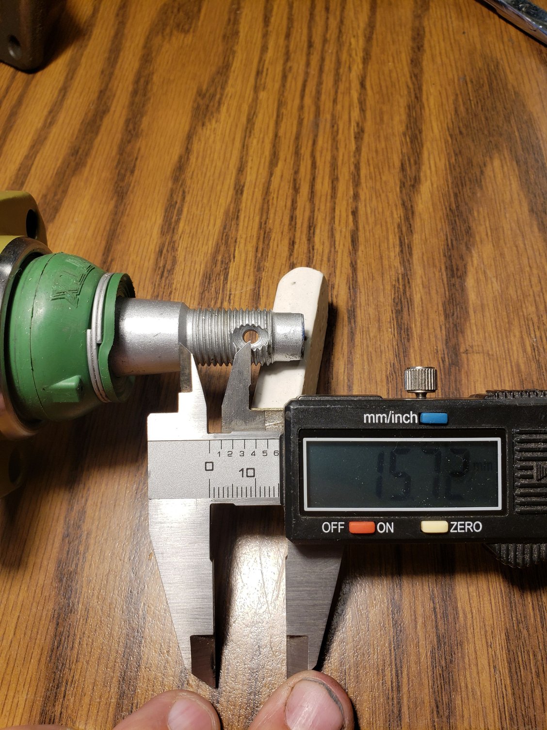 The height above the top of the taper to the hole on the Mevotech ball joint.