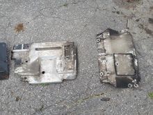 Oil filter pan and transfer case for 3 button. Aluminum.