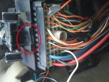 The location of the quick release tab.