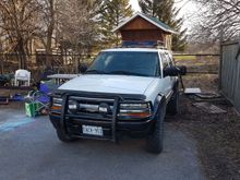 Tow mirrors and roof rack installed