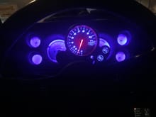 Blue LED lighting with matching Tach.]]