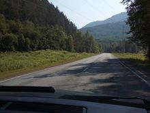 The road through Ural Mountains