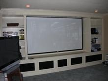 My theater room: 160 inch screen 7.1 dolby surround sound 1080p projector