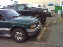 lifted beside my other stock jimmy