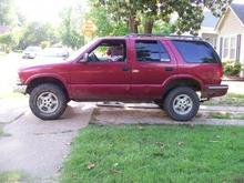 finished kinda   there are some things that need to be worked out..  The kit is for all s10 non zr2 form 83 and up... need to relocate the lower shock mount