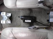 Keyless Entry Module with glue velcro strips attached to bottom of console