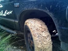 Tires after first 5 meters of mudding