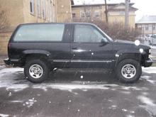Stock 02 steel wheels  Side shot snowy minnesota.