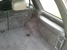 Clean back, on-star compartment shot, the rectangle in the lower right hand corner is where some of these came equipped with a small air pump