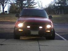 Fog lamps installed in the grille.  I did the install myself.  The trick is to take your time and measure the dimensions for a professional look!