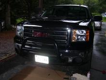 hooks painted, kind of out of sight but easily accessible since that extra piece of plastic under the bumper is long gone