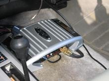 Boss amp to power all aftermarket speakers. 2x MA Audio 4x6 in the dash, 2x Pioneer 4x10 in the rear. Sub has its own.