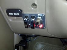 aux battle switches, couldn't resist haha, they run the outside LED'S and floor board blue LED lights