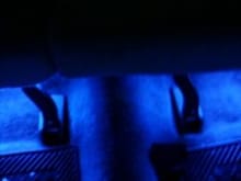 Blue LEDs under rear seat
