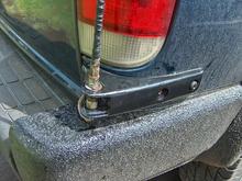 Hinge turned antenna mount. Still waiting for the upper piece to get finished.