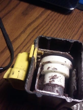 Note where the electrical leads from the plug receptacles come in the body and then attach to the PCB.