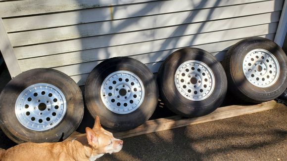 Wheels with old tires after cleaning...