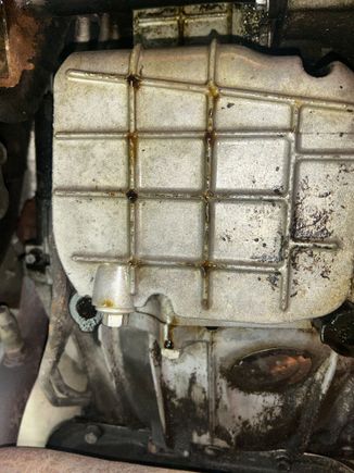 Oil pan from bottom