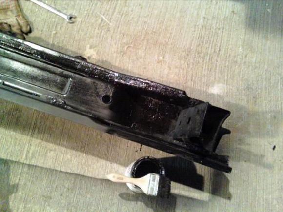 rust blocking the inside of my bumper
