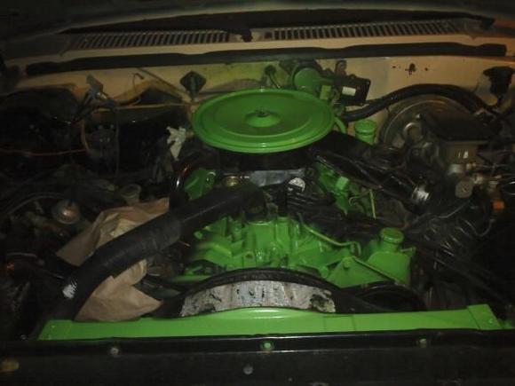 i painted my engine green to give it character