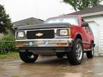 New chrome bumper w lights ebay and the better looking GMC grill fit perfect