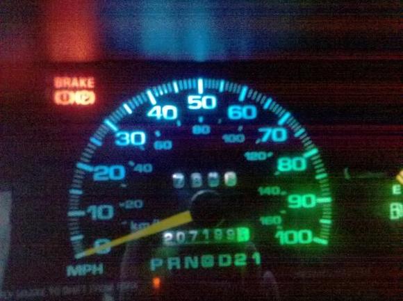 Green and white gauge cluster LED's