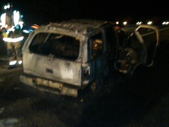 after the fire was put out, too bad i couldnt get a picture of the drivers door, the frame of the door around the glass had actually got so hot it melted so the door was a perfect 90 degree angle =D