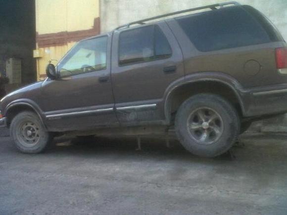 At the ghetto garage, where it spends most of its time..